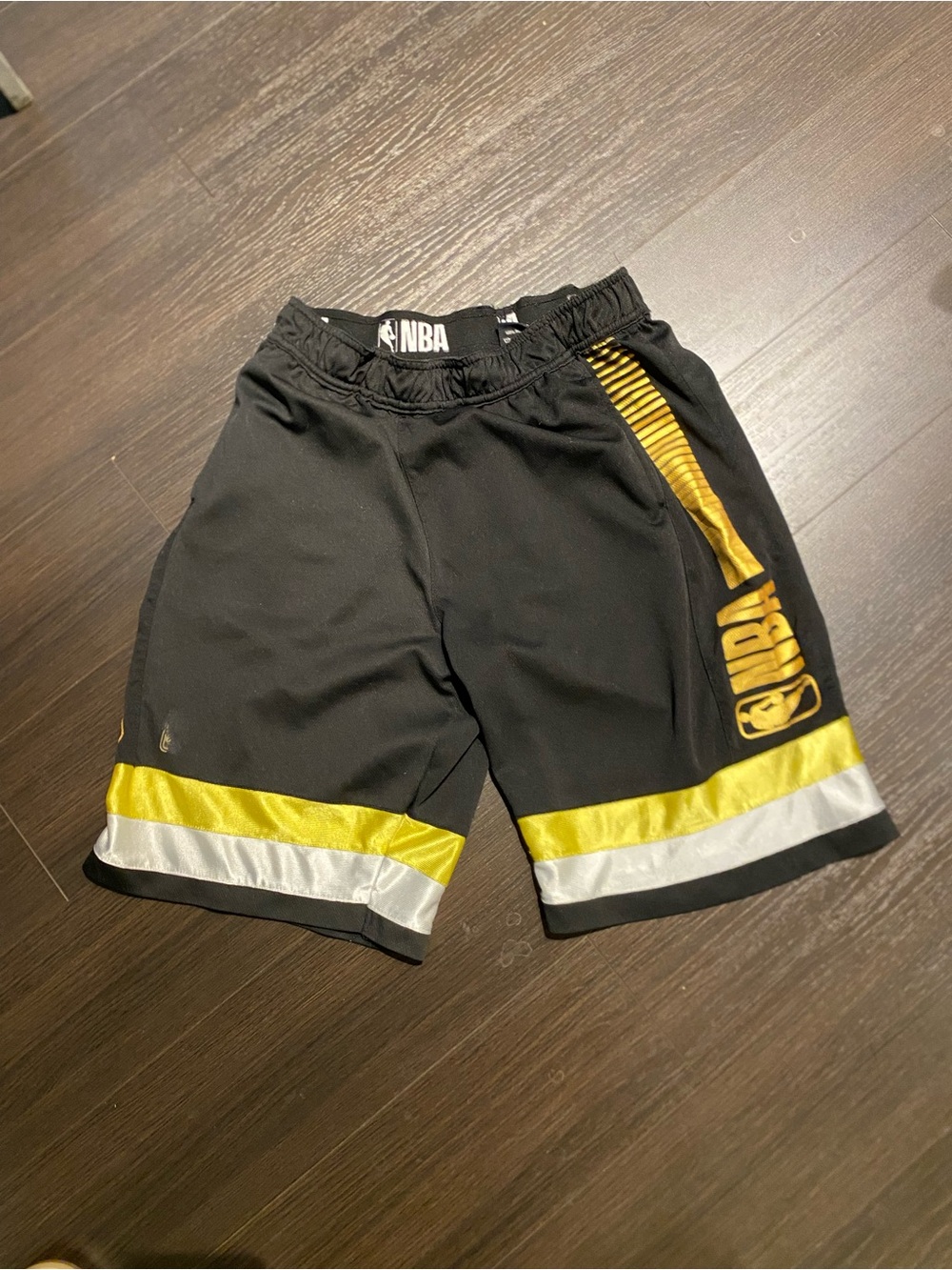 Black & Gold NBA Mens Small Basketball Shorts